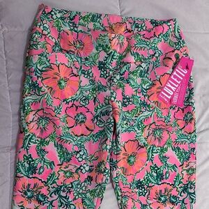 NWT Lilly Pulitzer Luxletic Leggings Perfect Poppy sz8